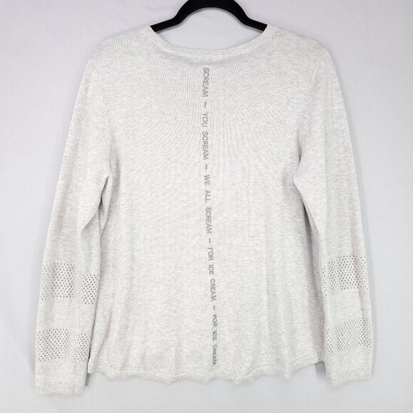Lisa Todd Sweater Size Large Lickety Split Ice Cream Rhinestone Embellished - Picture 3 of 16